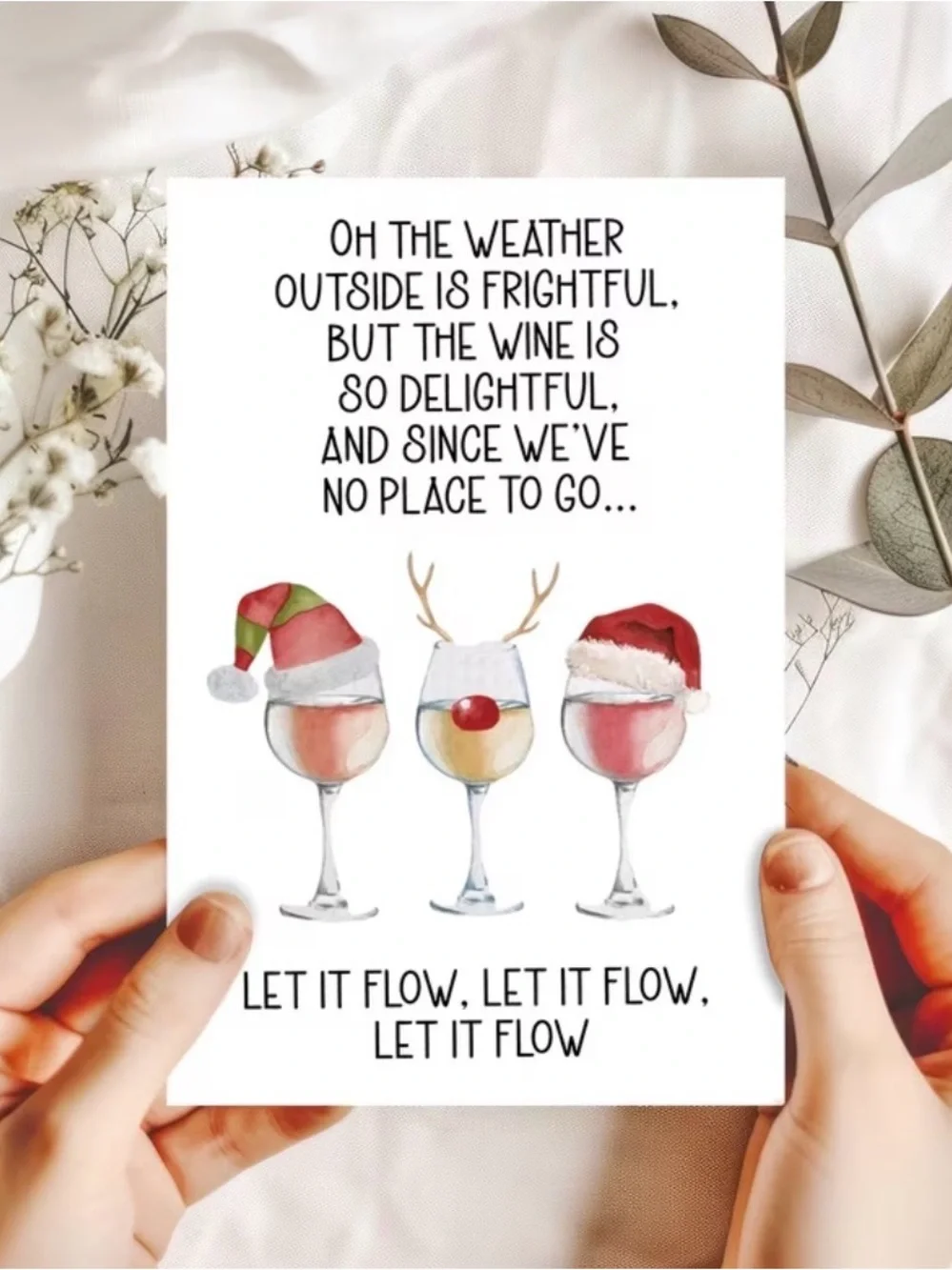 Holiday Wine Funny Greeting Card
